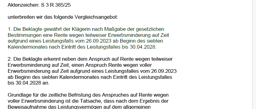 Volle Erwerbsminderungsrente bei Post-Covid-Syndrom vor dem SG Landshut erreicht
